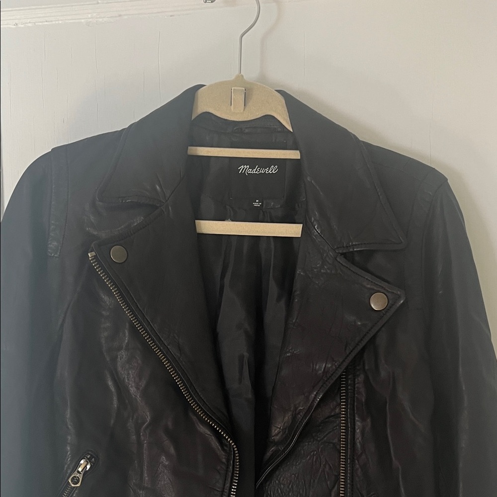 Madewell Black Leather Moto Jacket
